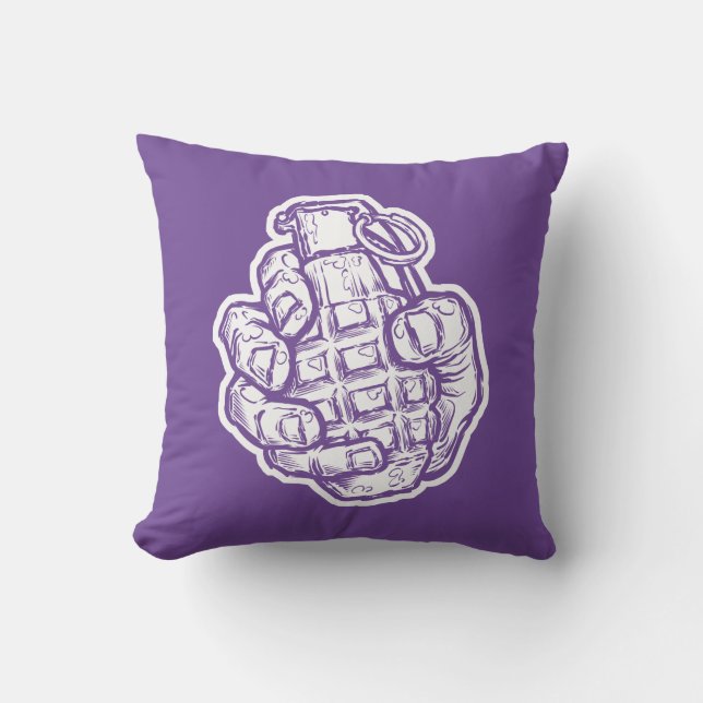Hand Grenade In Comics Style Cushion (Front)