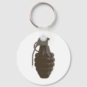 Hand Grenade War Military Bomb Army Marines Key Ring