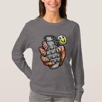 Hand Grenade With Happy Face, Comics Style