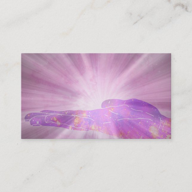 *~* Hand Healing  Radiating Love and Light Energy Business Card (Front)