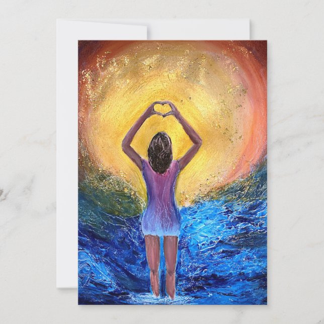 Hand Heart Thank You Card (Front)