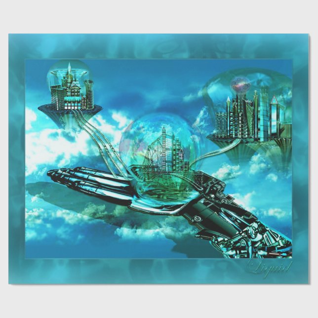 Hand Held Modern Unique Wrapping Paper (Flat)