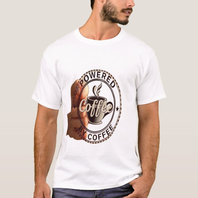 Hand Held Vintage Coffee Stamp T-Shirt (Front)