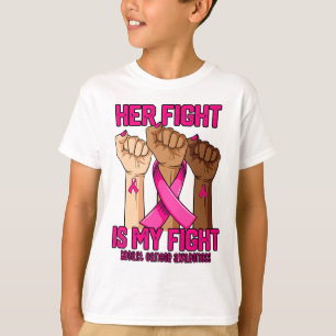 Hand Her Fight Is My Fight Breast Cancer Awareness T-Shirt