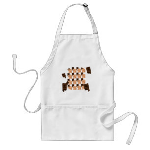 Hand holding a piece of Valentine's chocolate Standard Apron