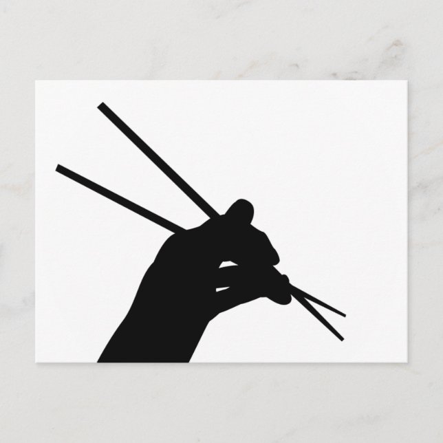 Hand Holding Chopsticks Postcard (Front)