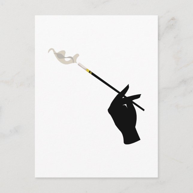 Hand Holding Cigarette Postcard (Front)