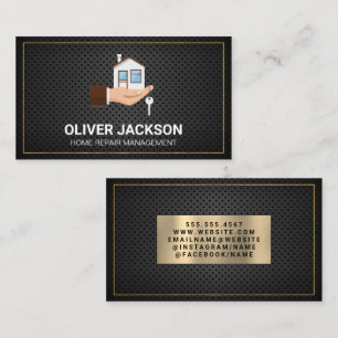 Hand Holding House Perforated Mesh Business Card