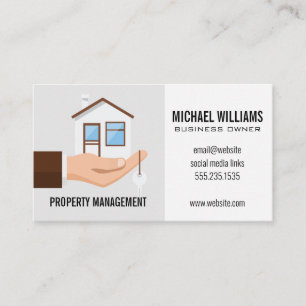 Hand Holding House Property Business Card