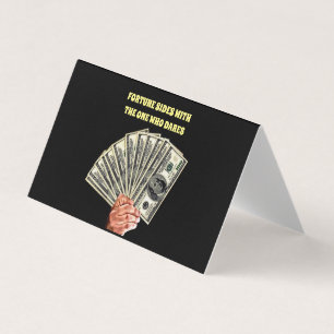 hand holding hundred dollar bills money finance business card