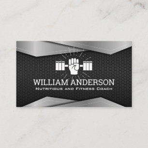 Hand Holding Weight   Fitness and Health Business Card