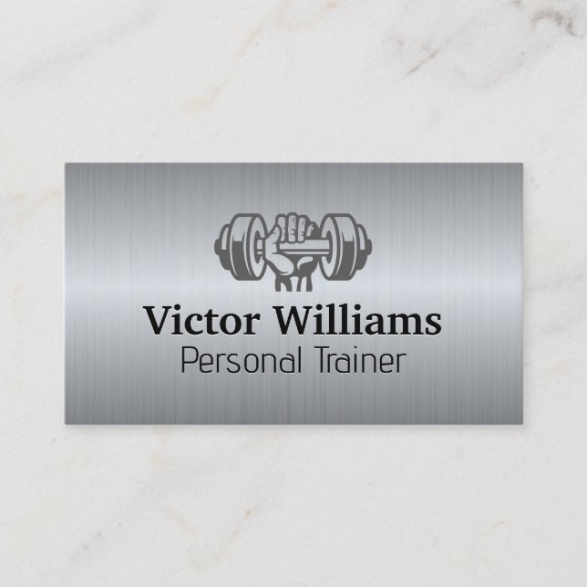 Hand Holding Weight | Gym Fitness Business Card (Front)
