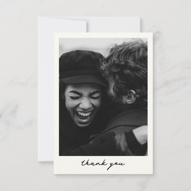 Hand-illustrated Champagne Tower Retro Photo Thank You Card (Back)