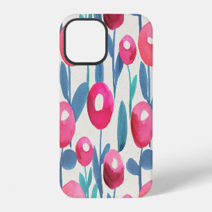 Hand-illustrated florals: watercolor texture. iPhone 12 case