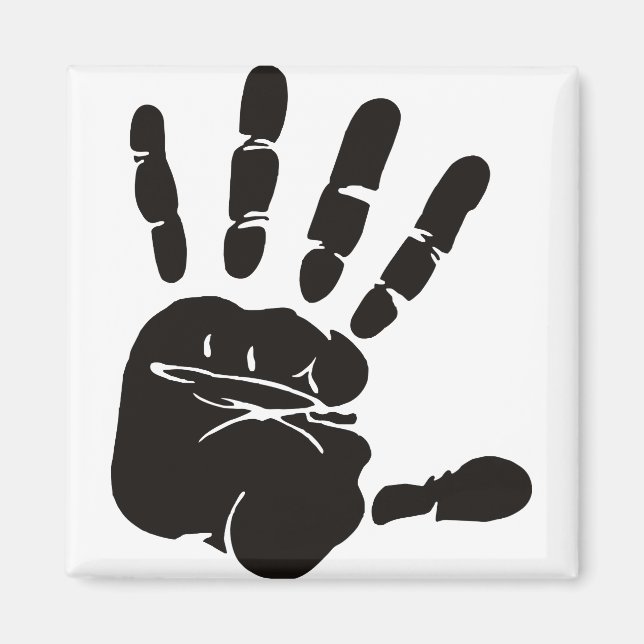 Hand Impression Black Magnet (Front)