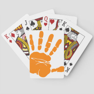 Hand impression playing cards