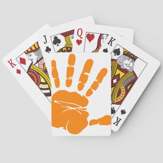 Hand impression playing cards (Back)