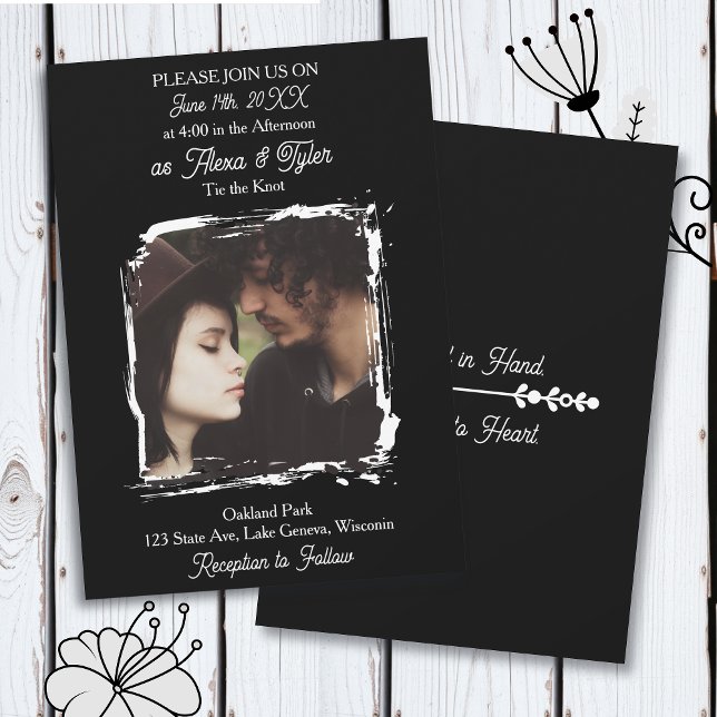 Hand in Hand, Heart to Heart | Photo Wedding Invitation (Creator Uploaded)