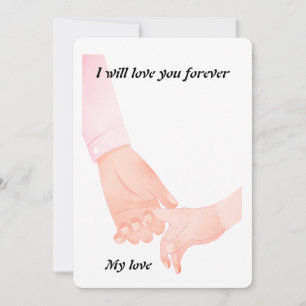Hand in Hand Love Art – Parent & Child Holding Han Invitation