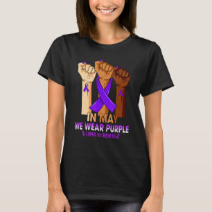 Hand In May We Wear Purple Lupus Awareness Month T-Shirt