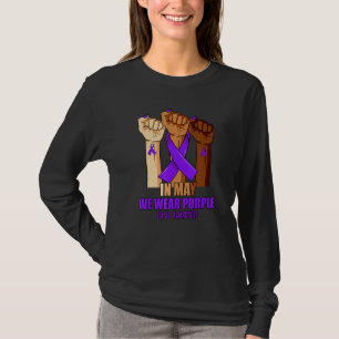 Hand In May We Wear Purple Lupus Awareness Month T-Shirt