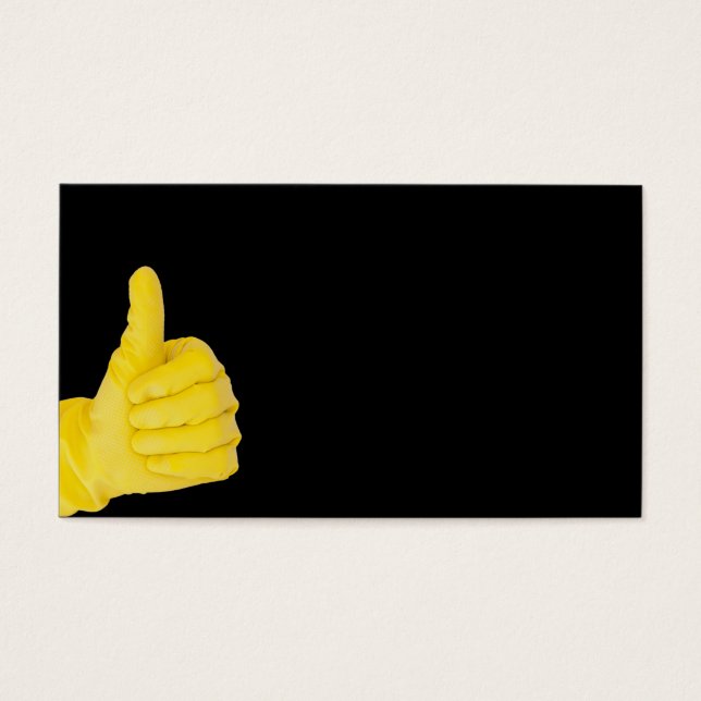 Hand in yellow latex glove (Front)