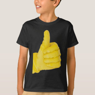 Hand in yellow latex glove T-Shirt