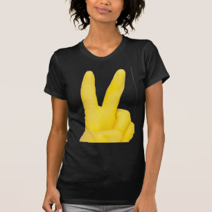Hand in yellow latex glove T-Shirt