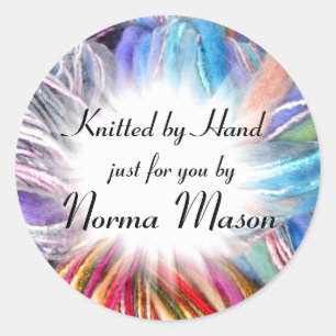 Hand Knit Classic Round Sticker