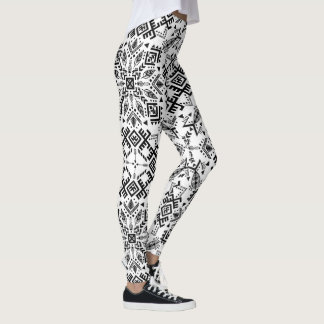 Hand-Knit Fabric Print | Boho Dot Effect Leggings