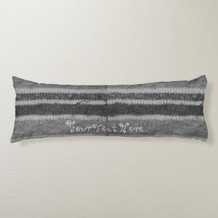 hand knitted black and white stripes body cushion