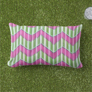 Hand kraft chevron Colourful pattern for summer Lumbar Cushion