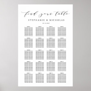 Hand Letter Chic Wedding Seating Chart