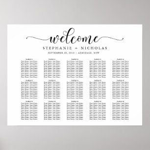 Hand Letter Chic Wedding Seating Chart