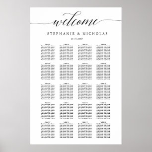 Hand Letter Chic Wedding Seating Chart