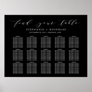 Hand Letter Chic Wedding Seating Chart
