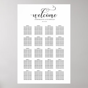 Hand Letter Chic Wedding Seating Chart