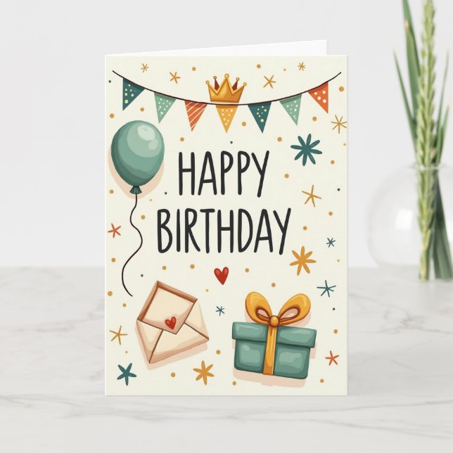 Hand Lettered Birthday Card (Front)