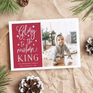 Hand Lettered Glory   Christmas Photo Card