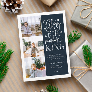 Hand Lettered Glory   Christmas Photo Collage Card