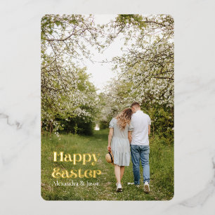 Hand-Lettered Gold Script Photo Easter