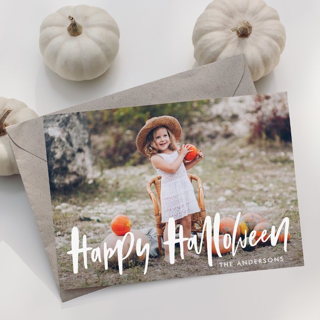 Hand Lettered Halloween | Halloween Photo Card (Creator Uploaded)