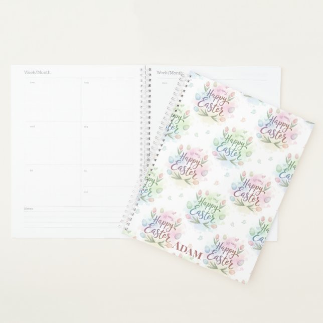 Hand-Lettered Happy Easter Watercolor Planner (Display)