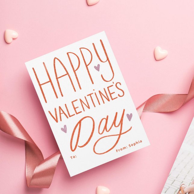Hand-lettered Happy Valentine's Day Photo Invitation (Creator Uploaded)