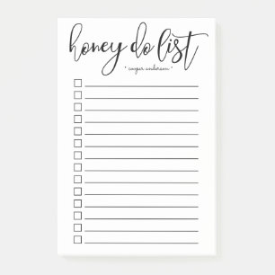 Hand-Lettered Honey Do List Personalised Post-it Notes