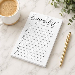 Hand-Lettered Honey Do List Personalised Post-it Notes