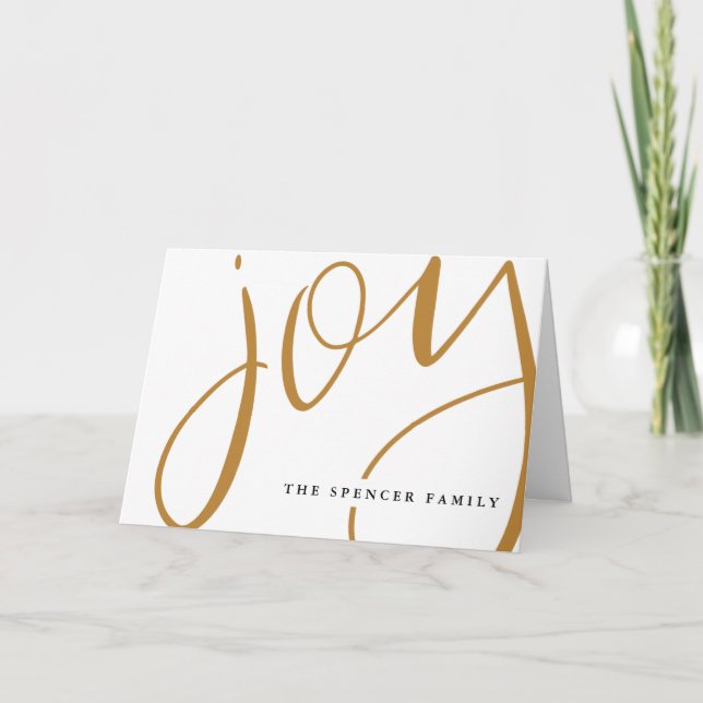 Hand Lettered Joy Card (Front)