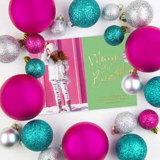 Hand Lettered Merry & Bright Photo