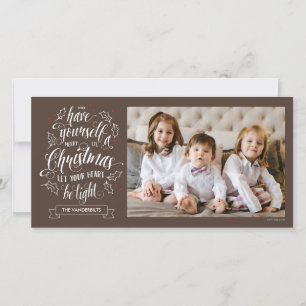 Hand Lettered Merry Li'l Christmas One Sided Holiday Card