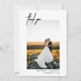 Hand-Lettered Modern Photo Thank You Card